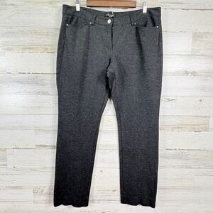 White House Black Market Slim Leg Stretchy Pants Gray Career 14R